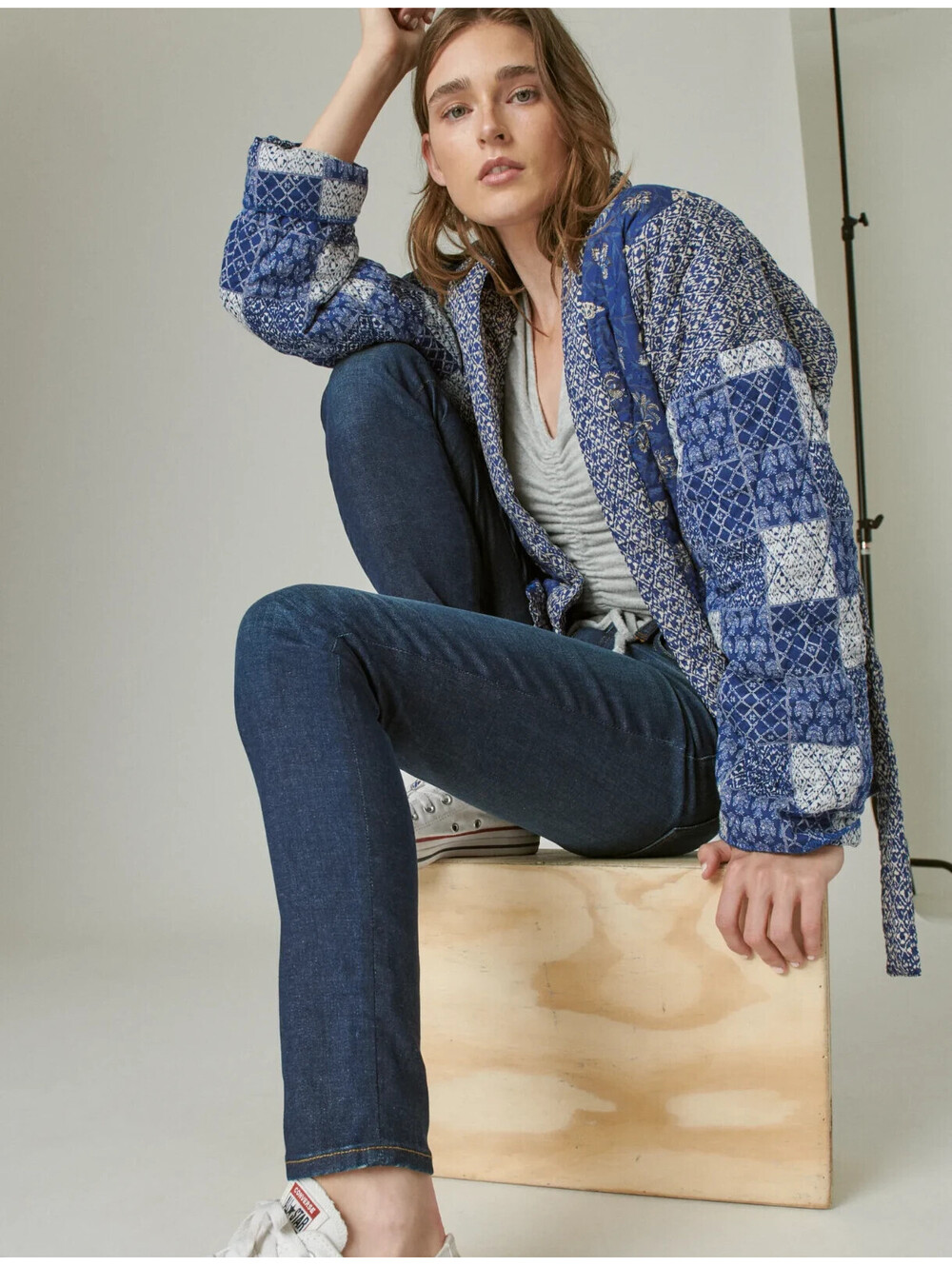 NWT Lucky Brand Bridgette High Rise Slim Fit Blue Skinny Jeans Size 27 $99 MSRP - Picture 6 of 13